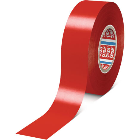 Ruban d'isolation électrique Tesa TESA en PVC Rouge 33m x 19mm x 0.126mm ( Prix pour 1 )
