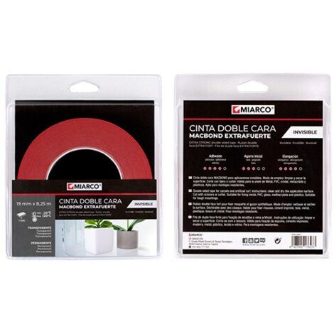 RUBAN DOUBLE FACE EXTRA F INVISIBLE - 19MMX8,25M