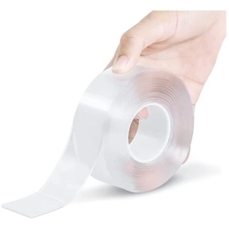 Ruban double face - Noname - 2m - Transparent - Réutilisable - Sans résidu