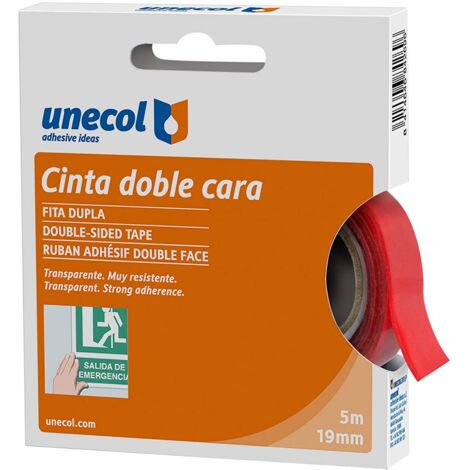 Ruban double transparent 5 mètres - UNECOL