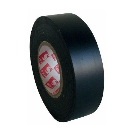 Ruban adhésif isolant noir 19mm x 20m – Résistant aux températures élevées – Pour câblage électrique et isolation thermique – Scapa