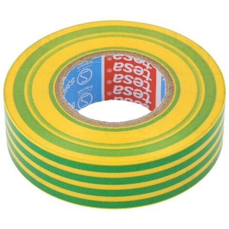 Ruban electro-isolant jaune-vert - 20m