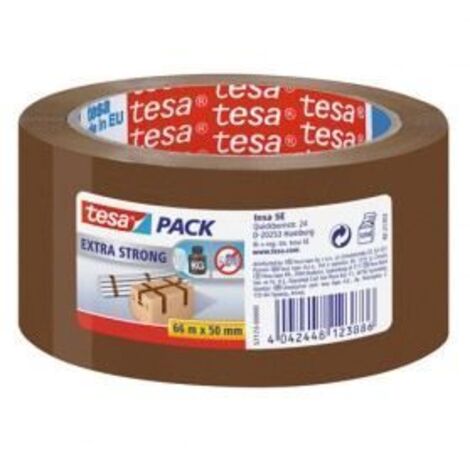Ruban emballage PVC - TESA - brun - 66 m x 50 mm
