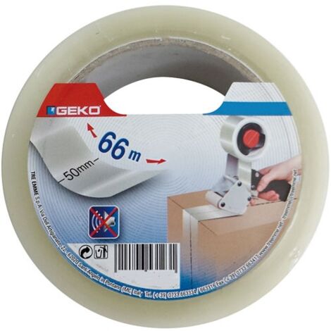 RUBAN EMBALLAGE TRANSPARENT 50MMX66M VRAC SE COUPE ALA MAIN