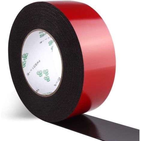 Ruban en mousse PE double face-ruban d'étanchéité en mousse super forte pour la décoration et l'emballage, ruban de décoration de voiture, cadre photo (1 rouleau 50mm)