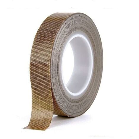 Ruban en téflon (1/2 pouce x 33 pieds x 0,18 mm) Ruban PTFE pour machine à sceller sous vide, scelleuses à impulsion manuelle, ruban adhésif en fibre de verre revêtu de PTFE