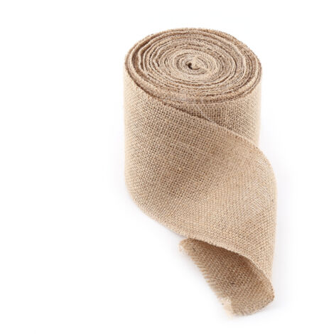 Ruban en toile de jute vintage 10 mètres pour décoration de table et projets DIY (10 cm de large)