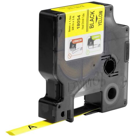 Ruban encreur pour gaine thermorétractable DYMO IND RHINO 18054 Polyoléfine Couleur de ruban: jaune Couleur de police:n