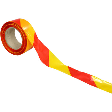 Ruban haute résistance 50mmx200m Rouge/Jaune - 3039115