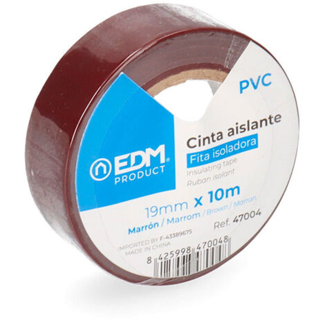 Ruban isolant, 10m x 19mm, marron  EDM 47004