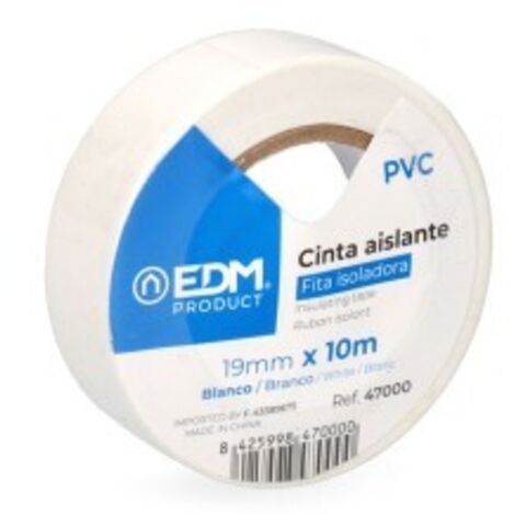 Ruban isolant 10x19 blanc emballé