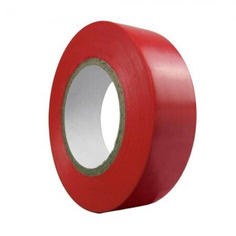 Ruban isolant 20 m. x 19 mm. Usage domestique rouge