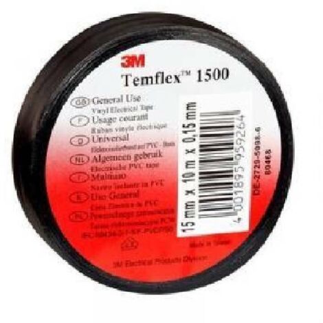Ruban isolant 3m noir 19x20x0.15mm tem150019x25ne