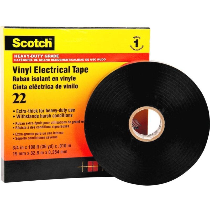 3M - Scotch SCOTCH22-50X33 Ruban isolant Scotch® noir (l x l) 33 m x 50 mm 1 pc(s)