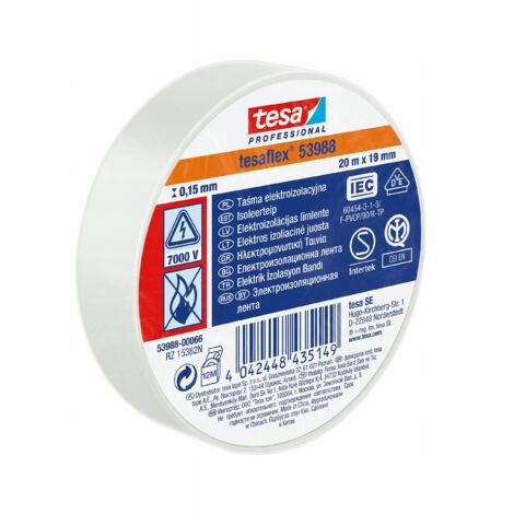 Ruban isolant blanc Tesa 20 mx 19 mm