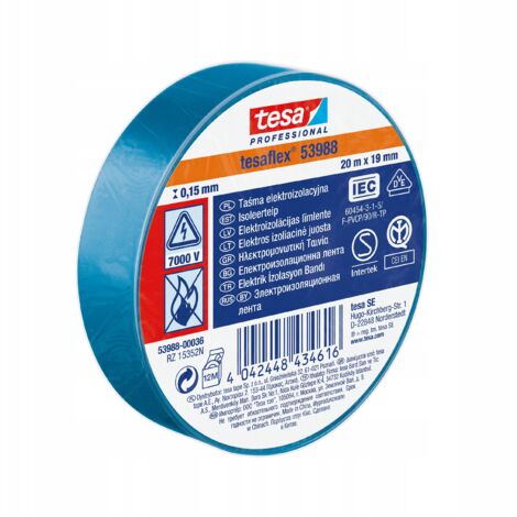 Ruban isolant bleu Tesa 20 mx 19 mm