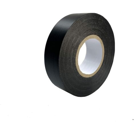 Ruban isolant électrique en PVC, imperméable, résistant à l'humidité, non conducteur et résistant aux UV - 15 mm x 20 m (15 mm x 20 m, noir)