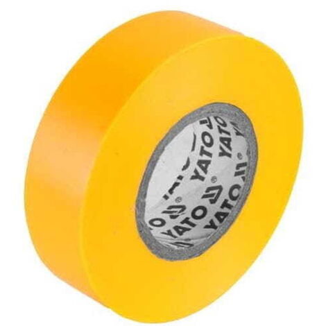 Ruban isolant électrique jaune 15 mm x 20 m