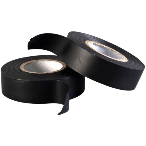 Ruban isolant électrique pour la protection, le regroupement et la réparation des câbles, 2 rouleaux, 16 mm x 15 m, noir