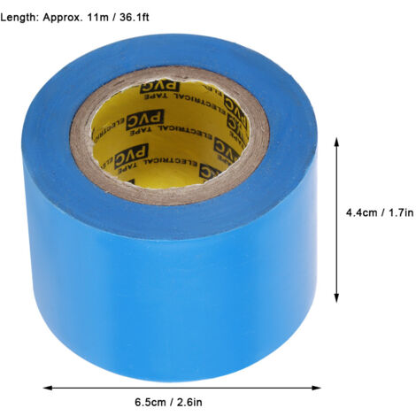 Ruban Isolant Électrique PVC Imperméable - 4Pièces - 4.4cm Bleu - Étanche & Anti-Intumescence