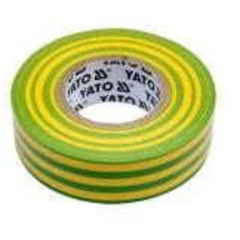 RUBAN ISOLANT ÉLECTRIQUE YATO 19 mm x 20 m JAUNE-VERT