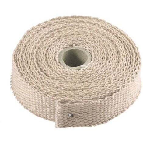 Ruban isolant en alliage de titane 5 m x 2,5 cm, pour tuyau d'échappement, collecteur d'échappement, acier inoxydable noir avec 4 attaches, marron