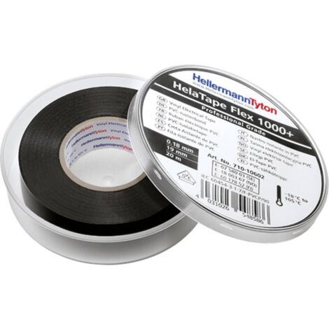 Ruban isolant HelaTape Flex 1000+ HellermannTyton 710-10610 noir (L x l) 33 m x 19 mm 1 pc(s)