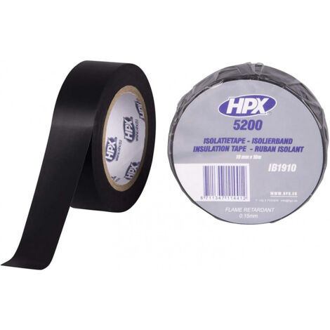 Ruban isolant PVC TAPE 5200, ,noir, 19 mm x 10m