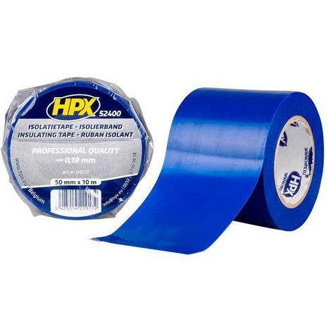 Ruban isolant PVC TAPE 52400, bleu, 50 mm x 10m HPX