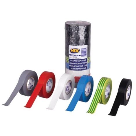 Ruban isolant PVC VDE - assortiment 19mm x 20m - lot de 10