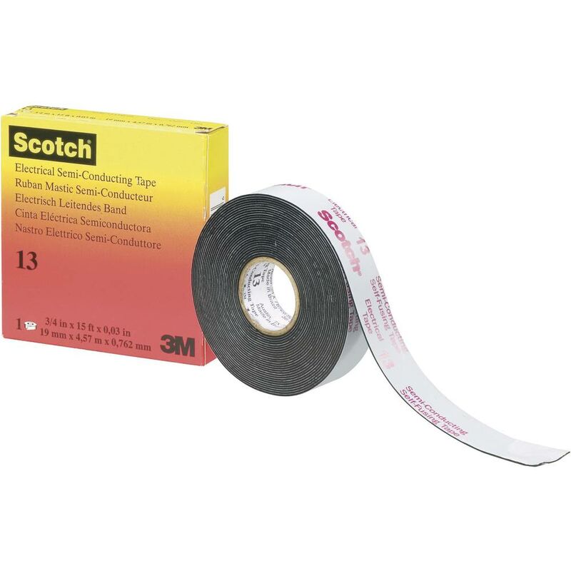 Ruban isolant Scotch® 13 3M SCOTCH13-19X4.5 noir (l x l) 4.5 m x 19 mm 1 pc(s) - noir
