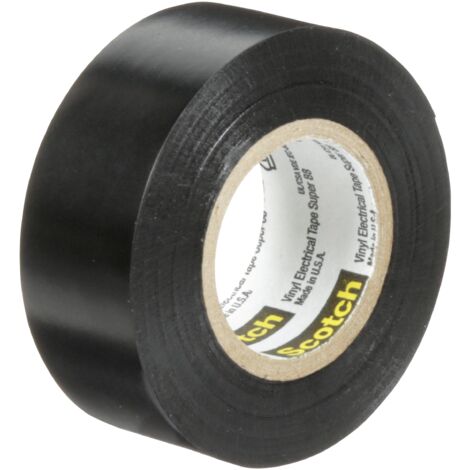 Ruban isolant Scotch Super 33 – Résistant aux UV – 6 m x 19 mm – PVC noir pour isolation électrique jusqu'à 1 kV - S13388