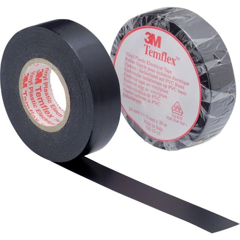 3M - Ruban isolant Tempflex 1500 noir - 15mmx10m noir (Par 10)