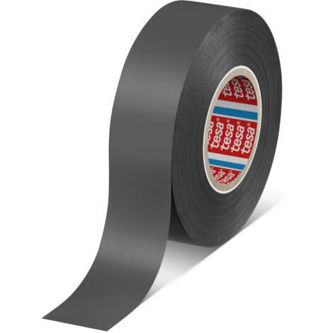 Tesa – Ruban adhésif isolant en PVC gris 33m x 19mm x 0.126mm – Pour installations électriques – Résistant à l'humidité et aux températures élevées