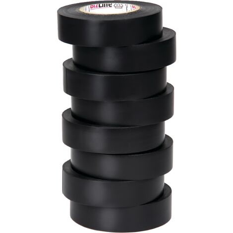 ruban isolation et de repérage électrique - 19 mm x 20 mètres - lot de 8 - bizline 350070
