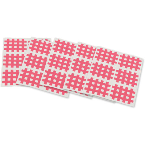 Ruban kinésiologique respirant pour articulations et muscles, 5 bandes de grille thérapeutique rose pour bras et jambes