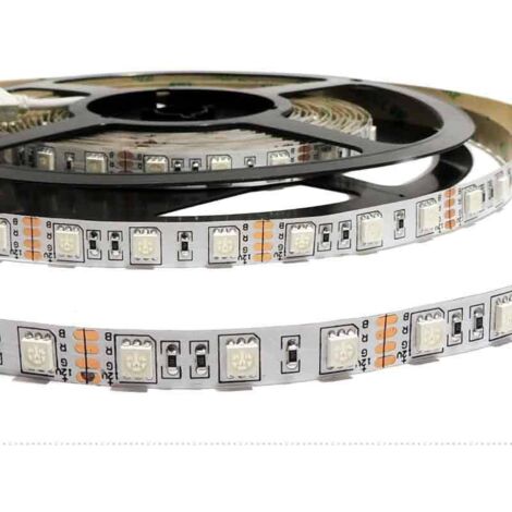 Ruban LED 12V DC 72W 10mm multicolore RGB IP20 (SMD505050