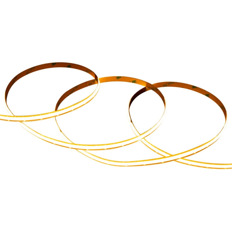 Efectoled - Ruban led 12V dc cob 500 LED/m 5m IP20 Largeur 8mm FreeCut 2200K Super chaud