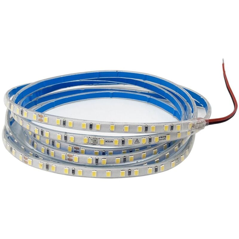 Ruban led 220V ac 50M 5mm 2835 IP65 120LED/M - Blanc Froid 6000K - 8000K Silamp