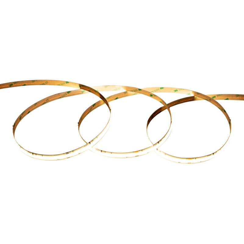 Ruban led 24V dc cob Digital spi 360 LED/m 5m IP20 Largeur 10mm Coupe tous les 8 cm 3000K Blanc chaud