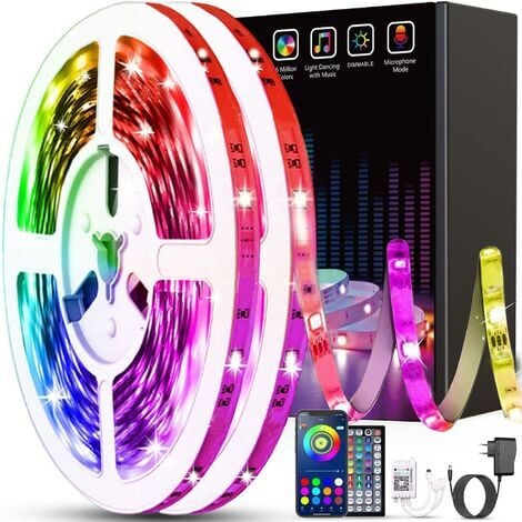 Ruban Led 30m, Led Chambre Bluetooth, Bande Led Contrôlé par Télécommande APP, Led pour Chambre [Classe énergétique A+]