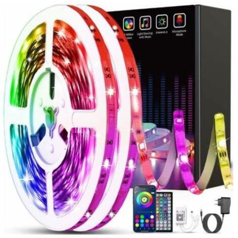 Ruban Led 30m, Led Chambre Bluetooth, Bande Led Contrôlé par Télécommande APP, Led pour Chambre [Classe énergétique A+]