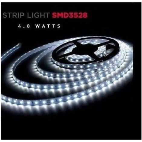 Ruban Led 3528 Flexible 5m Adhésif Lumière Blanche Intérieur Extérieur Ip65