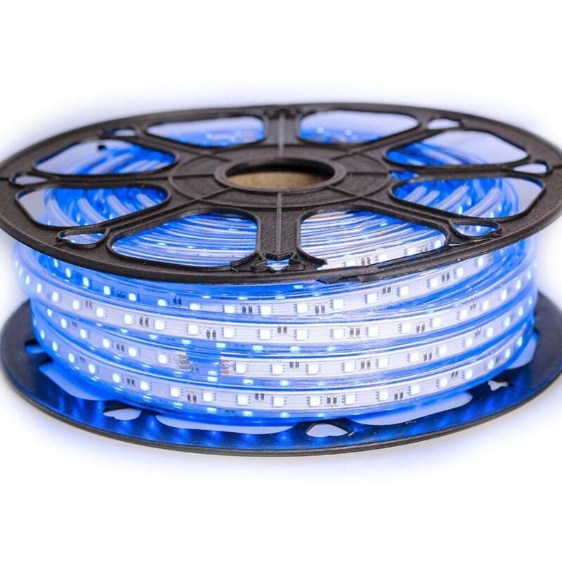 Ruban led Professionnel 5050 60 LED/m de 25 ou 50 mètres Bleu étanche (IP68) Longueur: 50 mètres