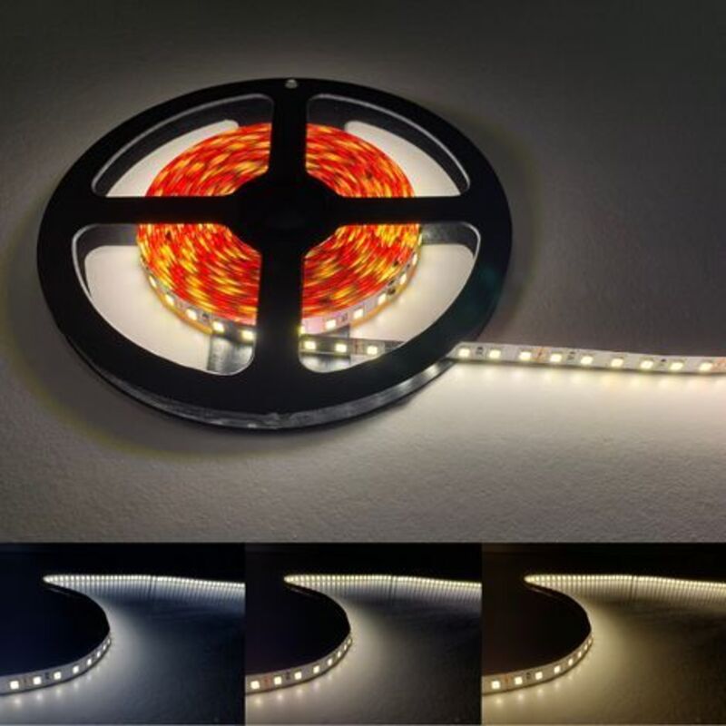 Silamp - Ruban led 5M 24V 2835 IP20 120LED/m - Blanc Chaud 2300K - 3500K