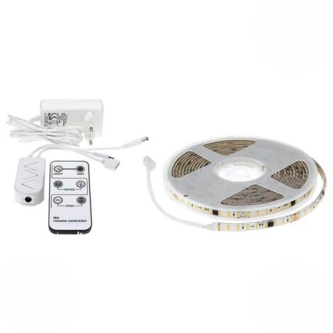 Ruban LED 5M Effet Dynamique 126LED/m 12V IP65 + Télécommande et Transformateur - Blanc Chaud 2300K - 3500K - SILAMP