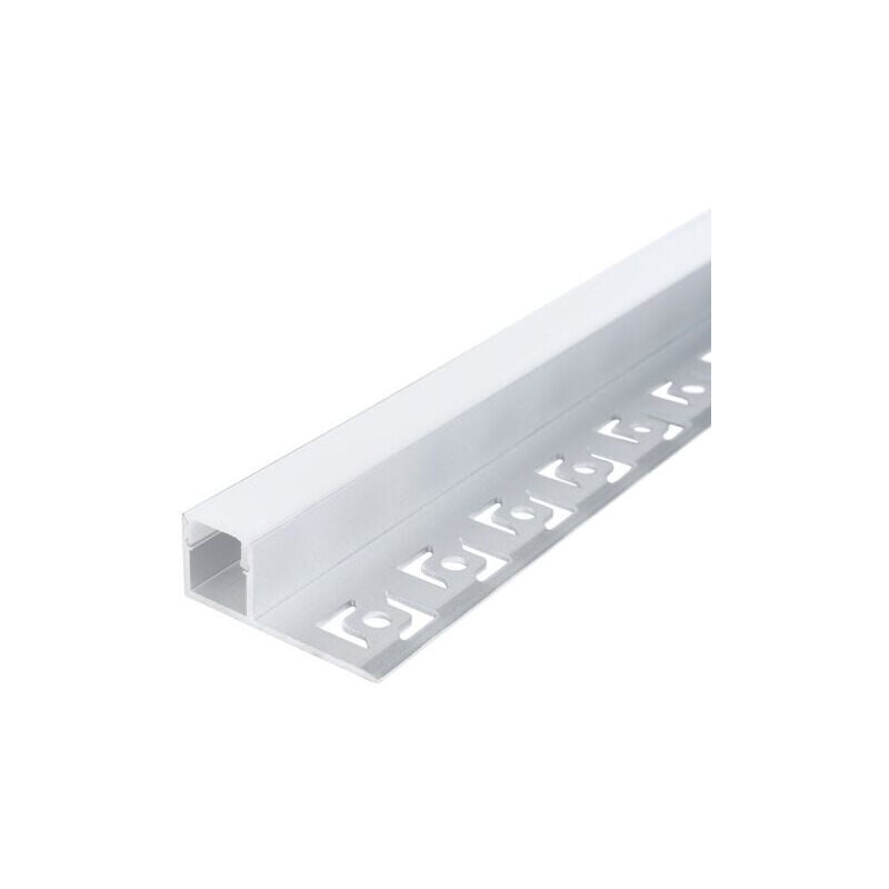 Profilé Aluminium à Enduire Gris pour Ruban led 2m