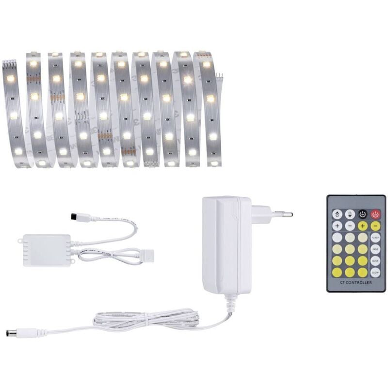 79860 Ruban led (Base) avec connecteur mâle 24 v 3 m blanc chaud 1 set - Paulmann
