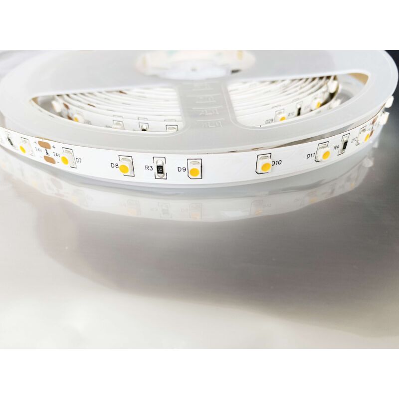 Ruban led Blanc 24V 60LED/m 4,8W/m 5m - Blanc Chaud 2700K