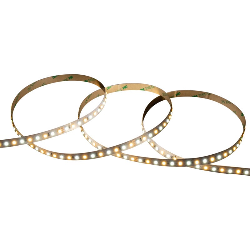 Ruban led cct 24V dc smd 280 LED/m 5m IP20 CRI90 Largeur 10mm coupe tous les 5 cm cct